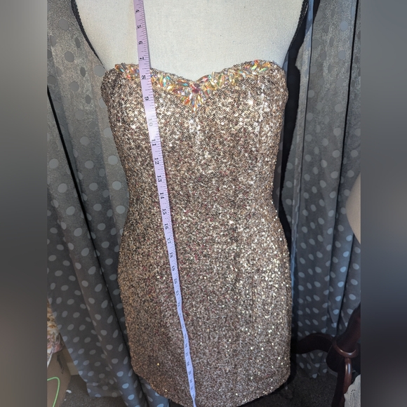 Strapless Sequin Mini Dress - Picture 7 of 12